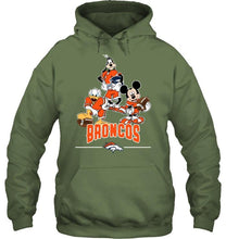 Load image into Gallery viewer, Denver Broncos mickey donald goofy fan shirt
