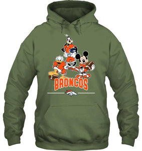 Denver Broncos mickey donald goofy fan shirt