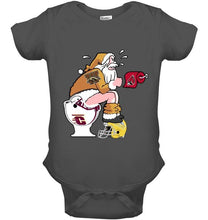 Load image into Gallery viewer, Santa Western Michigan Broncos in bathroom shirt
