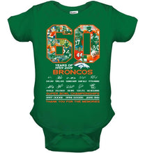 Load image into Gallery viewer, 60 years of denver broncos signed shirt
