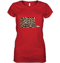Load image into Gallery viewer, Denver Broncos panther pattern state map shirt
