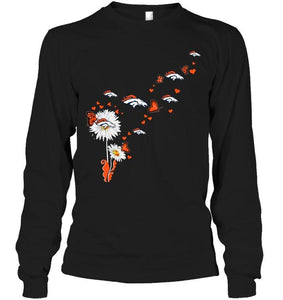 Denver Broncos daisy butterfly fan shirt