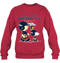 Load image into Gallery viewer, Here we go Denver Broncos snoopy shirt
