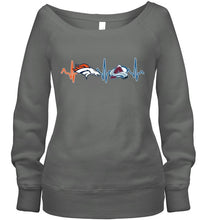 Load image into Gallery viewer, Denver Broncos Colorado Avalanche heartbeat shirt

