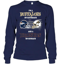 Load image into Gallery viewer, I'm Colorado Buffaloes on Saturdays and Denver Broncos on Sundays shirt
