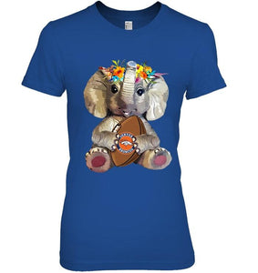 Elephant loves Denver Broncos shirt