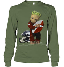 Load image into Gallery viewer, Groot loves Denver Broncos fan hoodie
