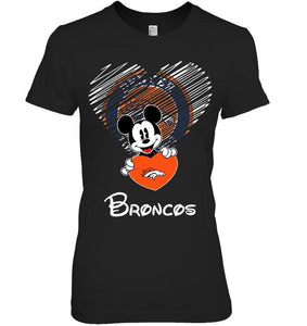 Mickey loves Denver Broncos fan hoodie