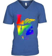 Load image into Gallery viewer, Love Denver Broncos lgbt NFL shirt
