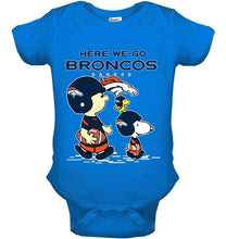 Load image into Gallery viewer, Here we go Denver Broncos snoopy shirt
