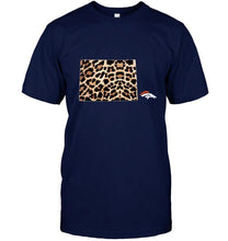 Load image into Gallery viewer, Denver Broncos panther pattern state map shirt
