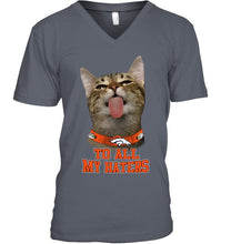 Load image into Gallery viewer, Denver Broncos cat to all my haters shirt
