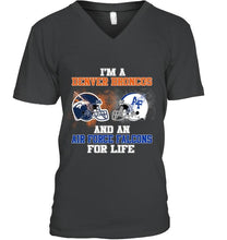 Load image into Gallery viewer, i'm a Denver Bronco and an Air Force Falcon for life shirt
