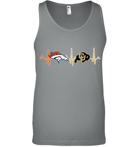 Denver Broncos Colorado Buffaloes heartbeat shirt