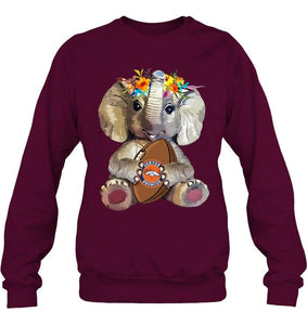 Elephant loves Denver Broncos shirt