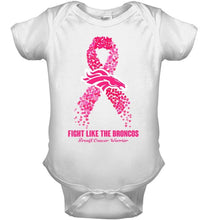 Load image into Gallery viewer, Denver Broncos fight like the Broncos br east cancer warrior shirt
