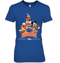 Load image into Gallery viewer, Denver Broncos mickey donald goofy fan shirt

