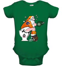 Load image into Gallery viewer, Santa Boise State Broncos in bathroom shirt
