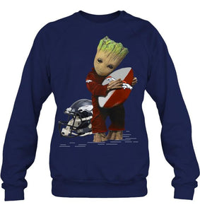 Groot loves Denver Broncos fan hoodie