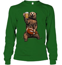 Load image into Gallery viewer, Denver Broncos Beer drinking bear shirt
