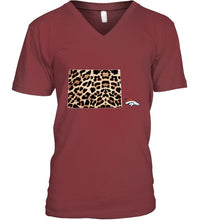 Load image into Gallery viewer, Denver Broncos panther pattern state map shirt
