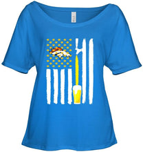 Load image into Gallery viewer, Denver Broncos Beer american flag shirt
