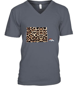 Denver Broncos panther pattern state map shirt
