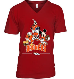 Denver Broncos mickey donald goofy fan shirt