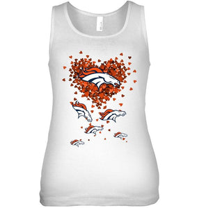 Denver Broncos tiny hearts shape shirt