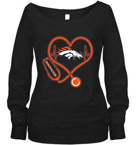 Denver Broncos nurse scope love heartbeat shirt