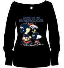 Load image into Gallery viewer, Here we go Denver Broncos snoopy shirt
