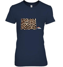 Load image into Gallery viewer, Denver Broncos panther pattern state map shirt
