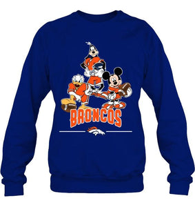 Denver Broncos mickey donald goofy fan shirt