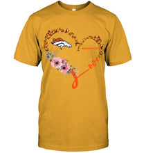 Load image into Gallery viewer, Denver Broncos butterfly heart shirt
