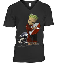 Load image into Gallery viewer, Groot loves Denver Broncos fan hoodie
