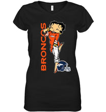 Load image into Gallery viewer, Denver Broncos betty boop fan shirt
