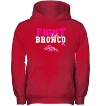 Load image into Gallery viewer, Fight like a Bronco Denver Broncos br east cancer support fan shirt
