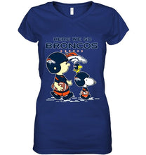 Load image into Gallery viewer, Here we go Denver Broncos snoopy shirt
