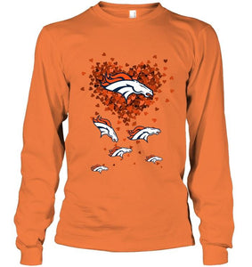 Denver Broncos tiny hearts shape shirt