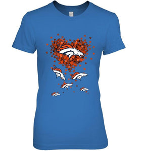 Denver Broncos tiny hearts shape shirt