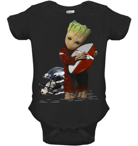 Groot loves Denver Broncos fan hoodie