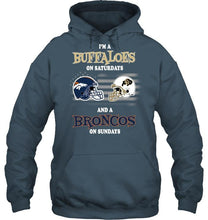 Load image into Gallery viewer, I'm Colorado Buffaloes on Saturdays and Denver Broncos on Sundays shirt
