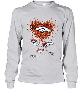 Denver Broncos tiny hearts shape shirt