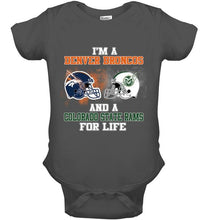 Load image into Gallery viewer, i&#39;m a Denver Bronco and a Colorado State Ram for life shirt
