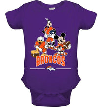 Load image into Gallery viewer, Denver Broncos mickey donald goofy fan shirt
