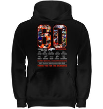 Load image into Gallery viewer, 60 years of Denver Broncos thank you for the memories shirt
