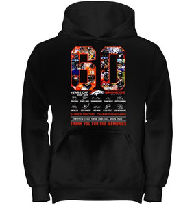 60 years of Denver Broncos thank you for the memories shirt