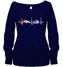 Load image into Gallery viewer, Denver Broncos Colorado Avalanche heartbeat shirt
