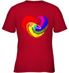 Denver Broncos lgbt tornado heart shirt