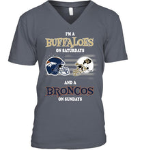 Load image into Gallery viewer, I'm Colorado Buffaloes on Saturdays and Denver Broncos on Sundays shirt

